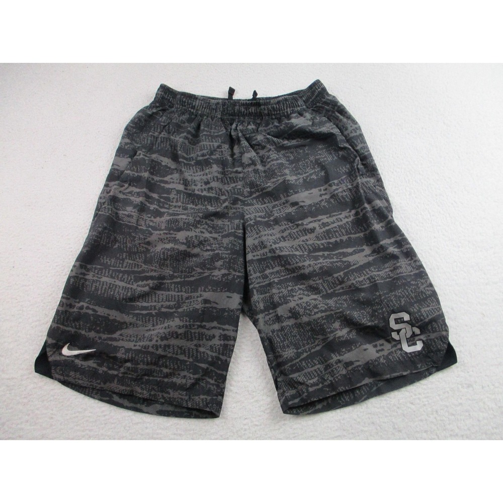 Nike Pattern Shield Shorts XL Youth Polyester Athletic Basketball Black Gray